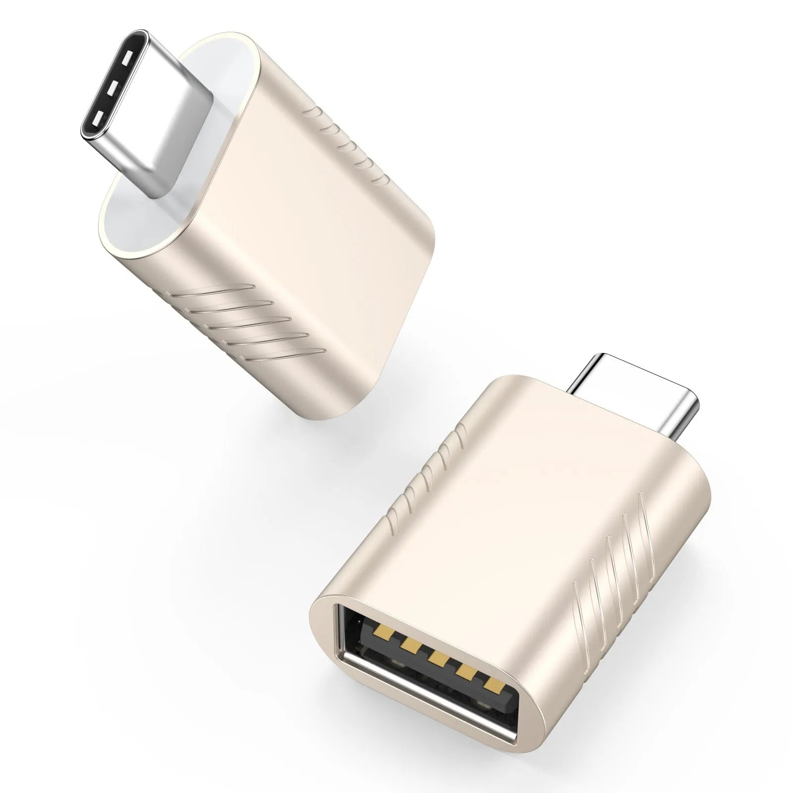 USB-C to USB-A converter adapter with zinc alloy shell in multiple colour options.