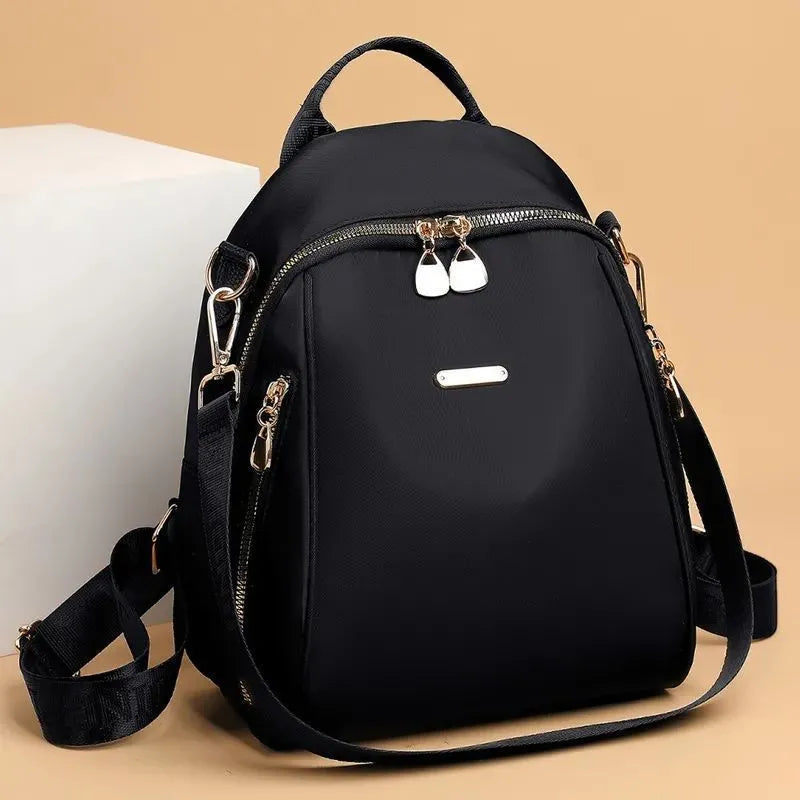 Women's reinforced thickened Oxford cloth casual travel backpack in urban simplicity style with sewing line detail