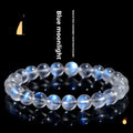 Blue Moonlight natural cream crystal bracelet with polished finish and unisex design