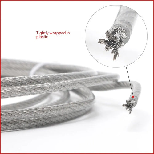 Coiled 304 stainless steel multi-strand security wire rope with coated finish