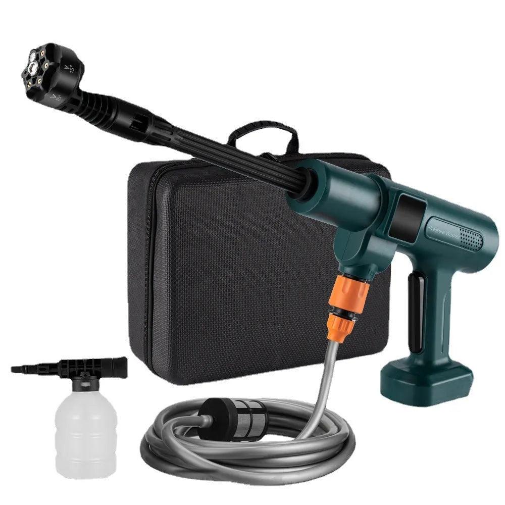Brushless water gun with stainless steel head 18V for car washing and house cleaning automatic impact 25m spray