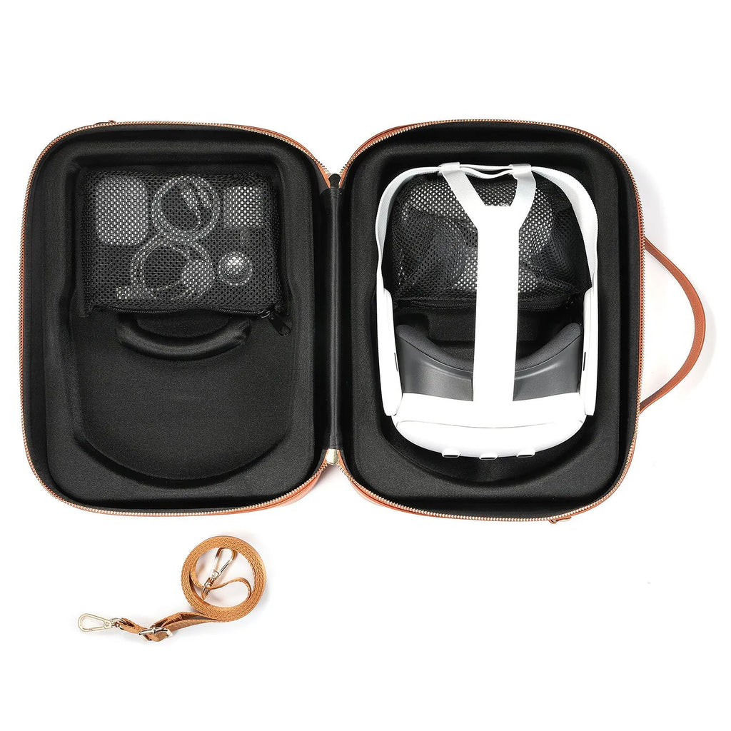 Black superfiber MR glasses storage box for Vision Pro headset measuring 32.5 x 24.5 x 11.5 cm