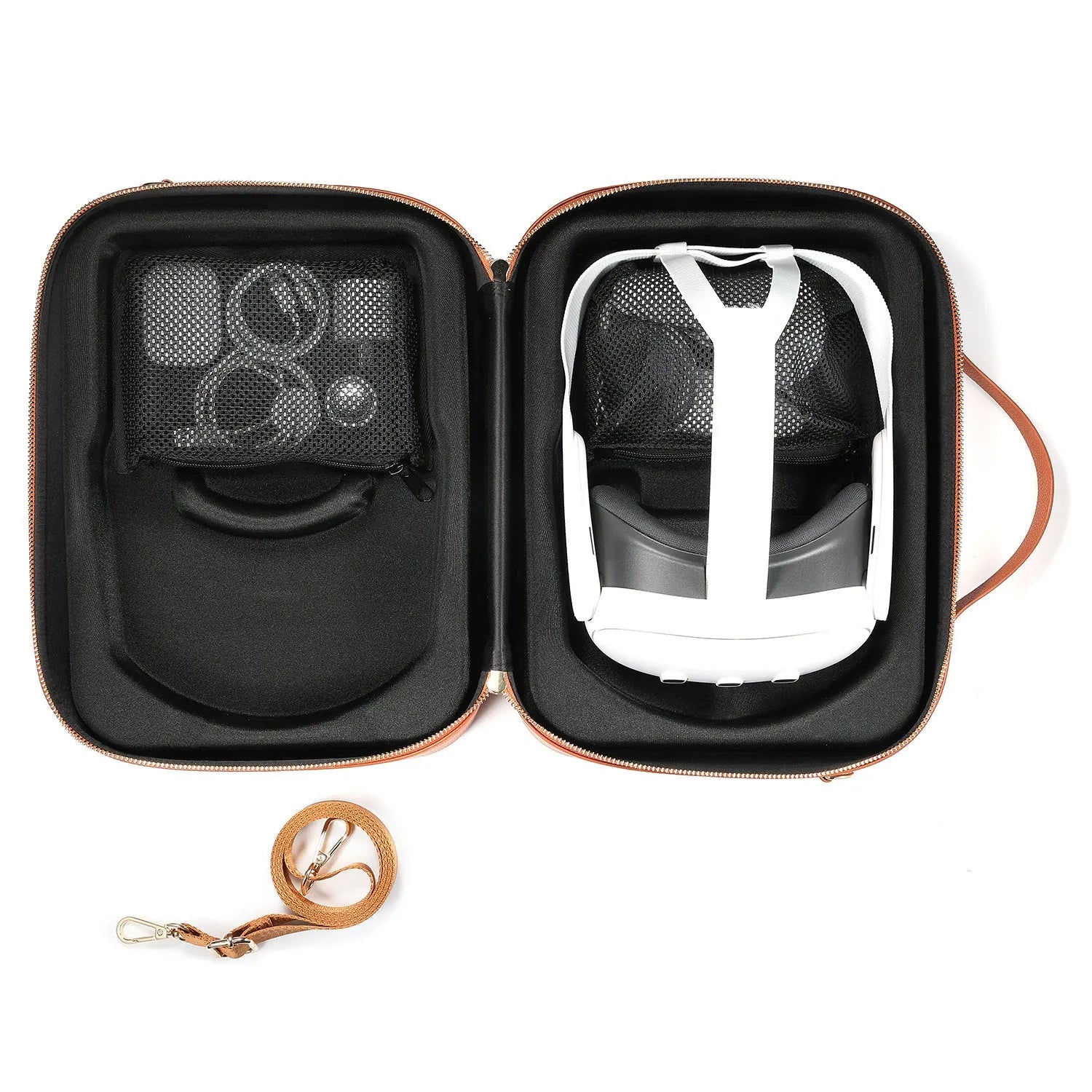 Black superfiber MR glasses storage box for Vision Pro headset measuring 32.5 x 24.5 x 11.5 cm