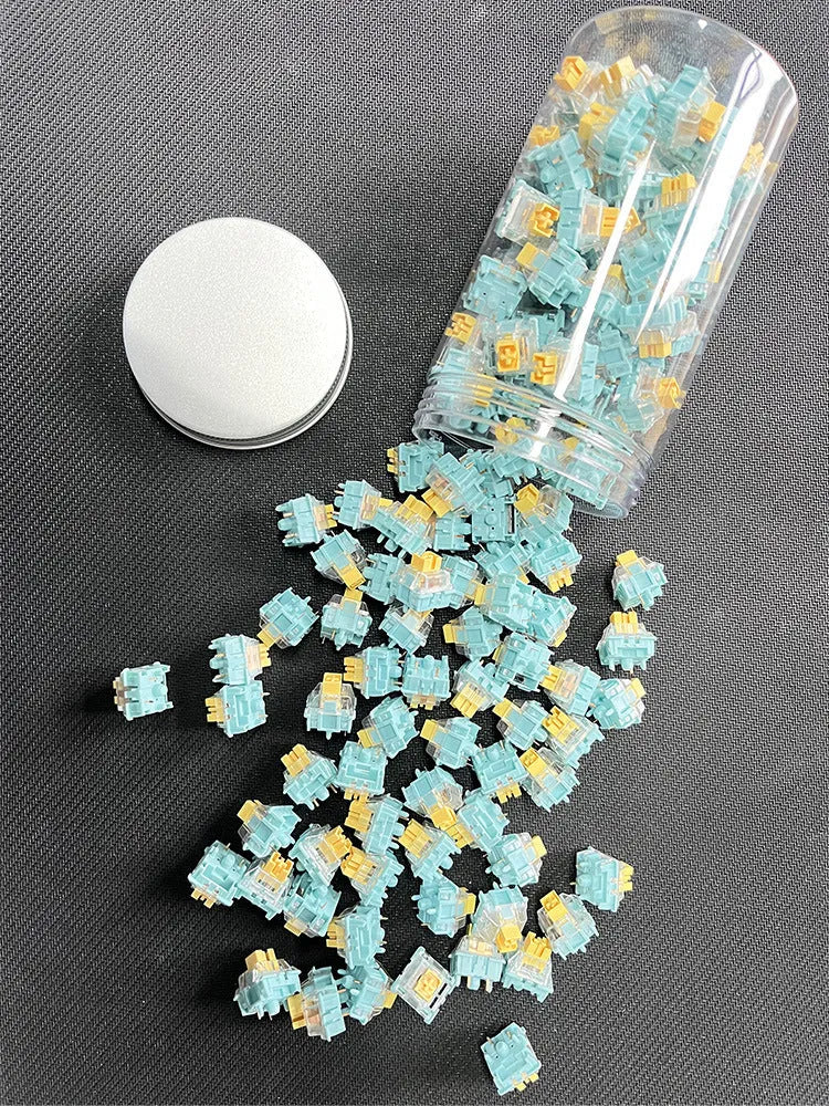 36 Tiger Mo Sea Salt Lemon PRO Mute keyboard switches for mechanical keyboard builds