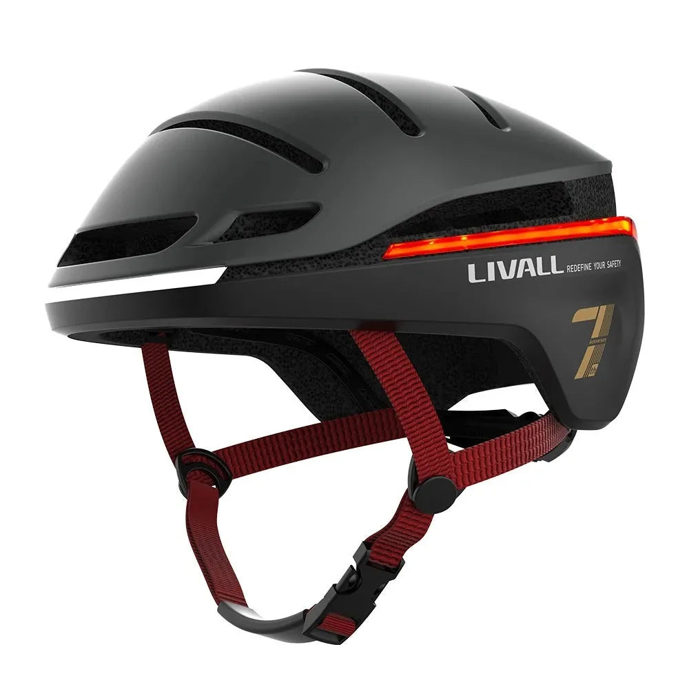 Smart bicycle night riding safety helmet with flash control in Aurora Purple colour