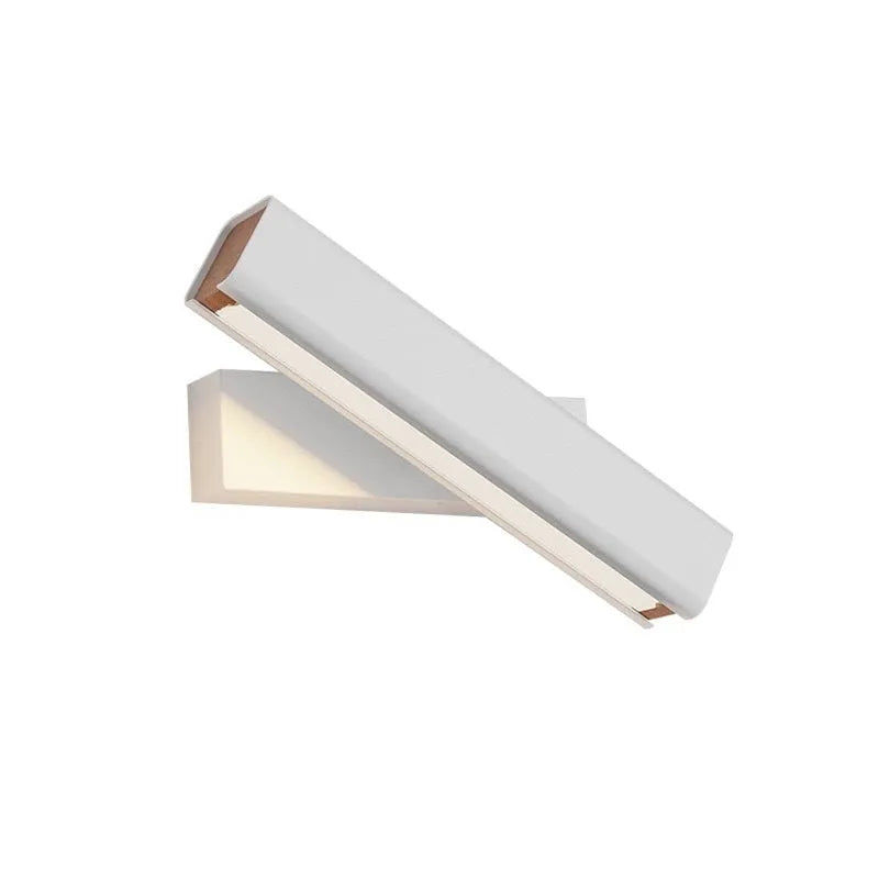 Modern minimalist rotating wall lamp with PC shade and iron body in black finish