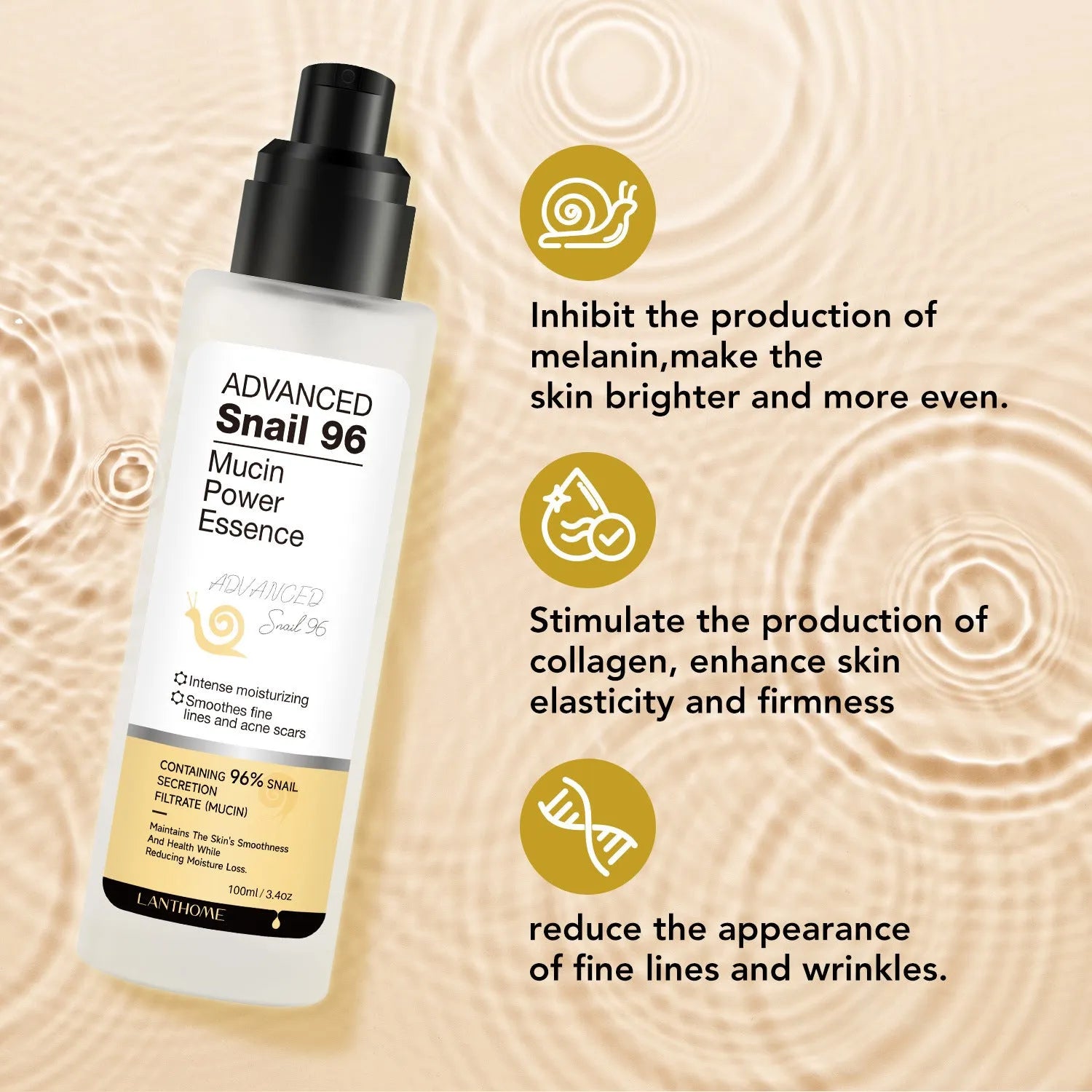 Snail Snail Serum moisturising facial essence in a 100ml bottle