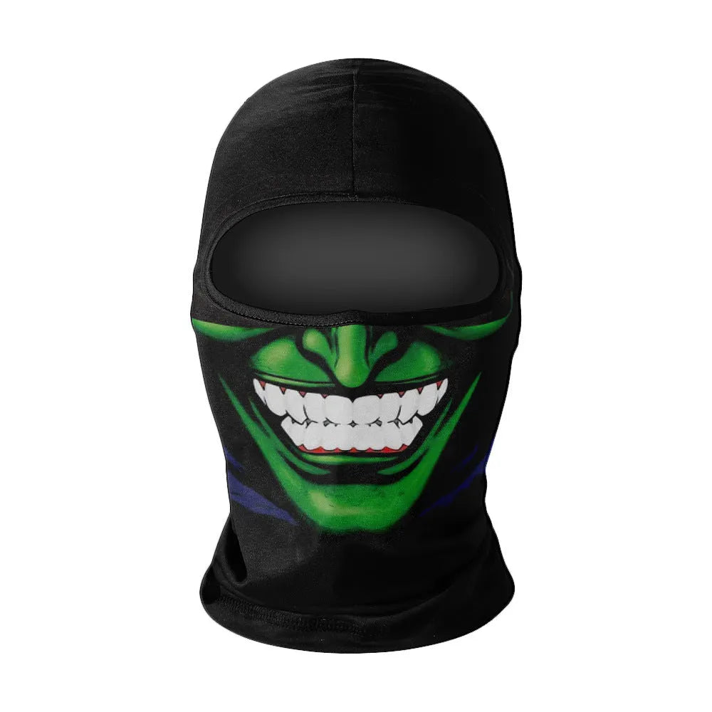 Summer breathable full face sun protection headgear in ice silk fabric, polyester, average size, available in multiple colours