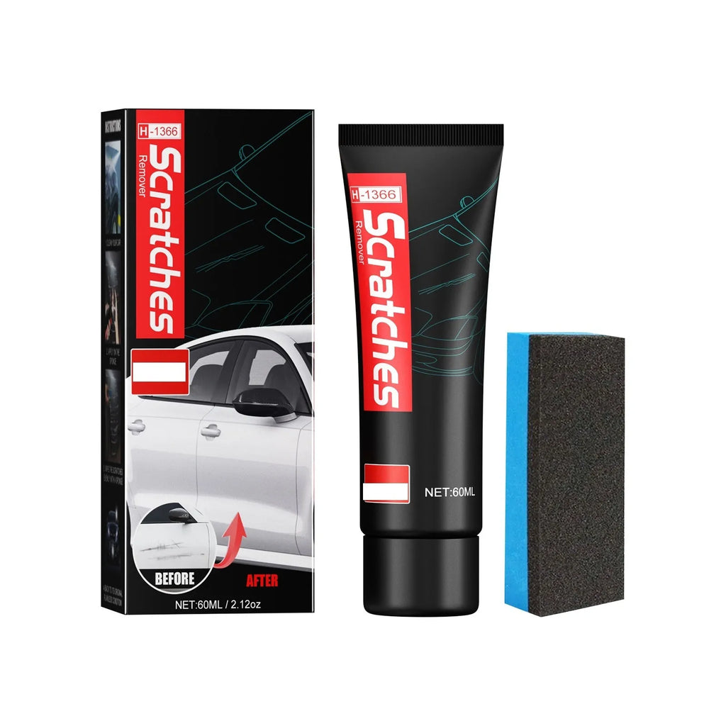 Car scratch repair polishing paste 60ml tube with application result on black car paint