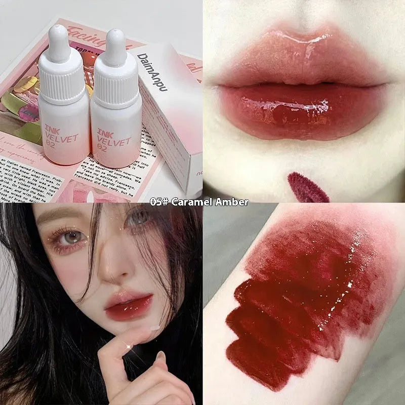 Mirror finish lip lacquer in milk huhoo series with four shade options