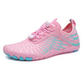 Outdoor fashion lace-up casual shoes with non-slip rubber outsole on a solid background.