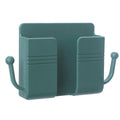 PP plastic paste wall storage box in Nordic blue with adhesive sticker mount, sealed lid, on a clean wall