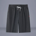 Chinese style solid colour cropped pants in cotton linen fabric on a neutral background.