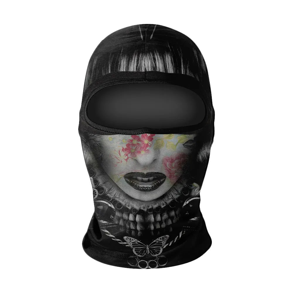 Summer breathable full face sun protection headgear in ice silk fabric, polyester, average size, available in multiple colours