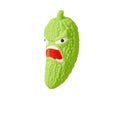 Bitter melon and chili shaped dog chew toy with pet sounds for teeth cleaning