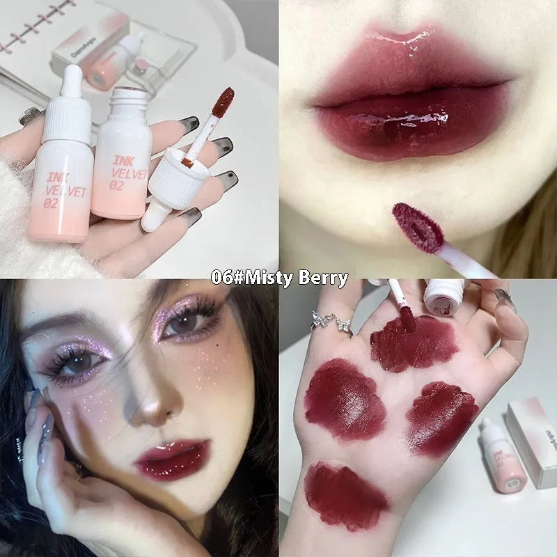 Mirror finish lip lacquer in milk huhoo series with four shade options
