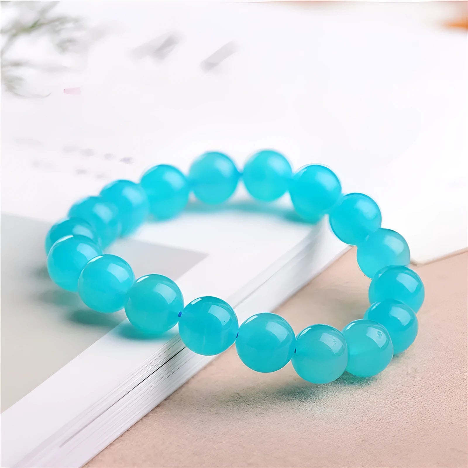 Natural Amazonite scattered beads in ice blue-green colours for bracelet making and jewellery craft