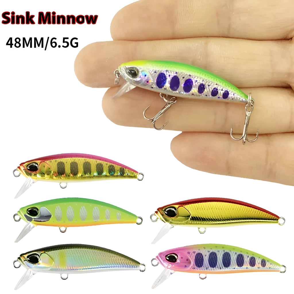 48mm Japanese mino fishing lure for mandarin fish and snakehead in multiple colours