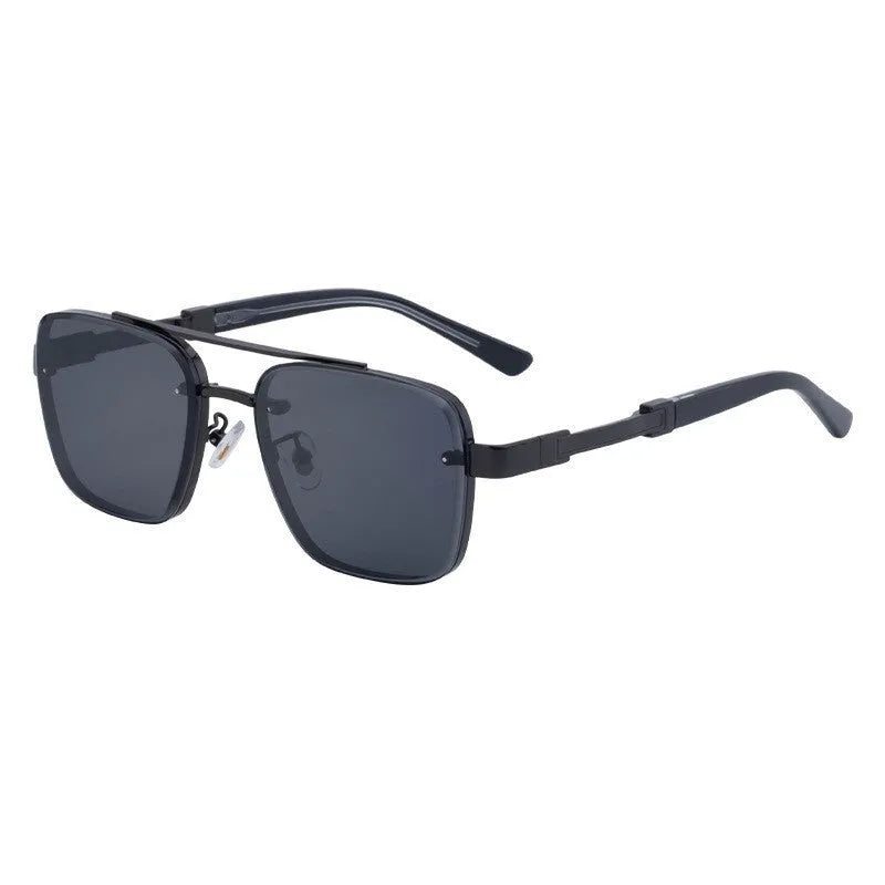 Men's vintage sunglasses with UV protection in retro colours including gradient blue and gold double grey