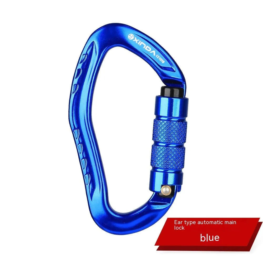 Automatic locking climbing carabiner in five colours for rock climbing equipment