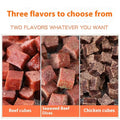 Dried beef and chicken dog training cubes 100g pack grain-free pet treats