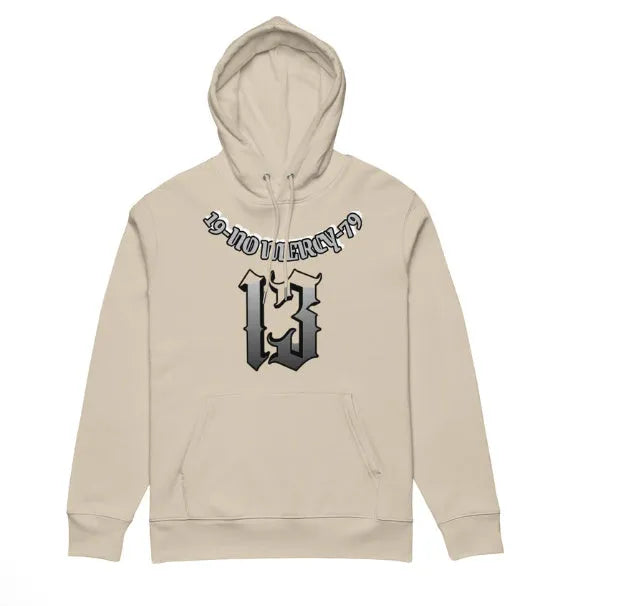 Hooded pullover sweater in polyester with fleece lining, shown in multiple colour options