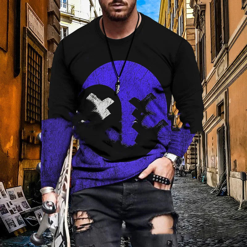Men's colour block digital print polyester round neck t-shirt available in multiple colours and sizes XXS to 4XL
