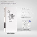 Small plaid mesh design children's notebook with paper cover and stickers.