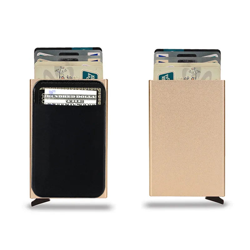 Aluminium alloy slim credit card holder with frosted finish in choice of eight colours