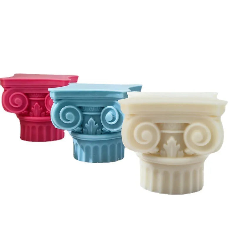 Roman pillar silicone mould for candles, chocolate, cake, and crafts