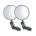 Black foldable convex rearview mirror for vehicles with 7cm diameter and 14cm length