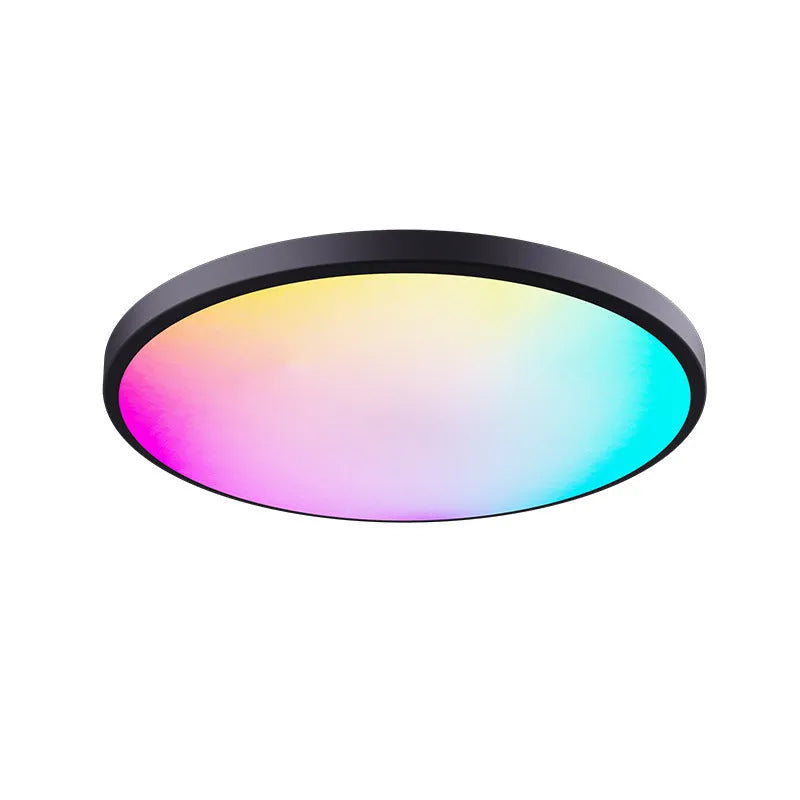 RGBCW intelligent Bluetooth ceiling lamp with full colour dimming in black or white finish