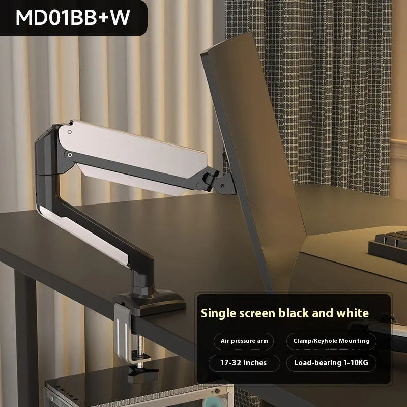 Classic black cold rolled steel monitor bracket for 17-32 inch screens with rotary arm