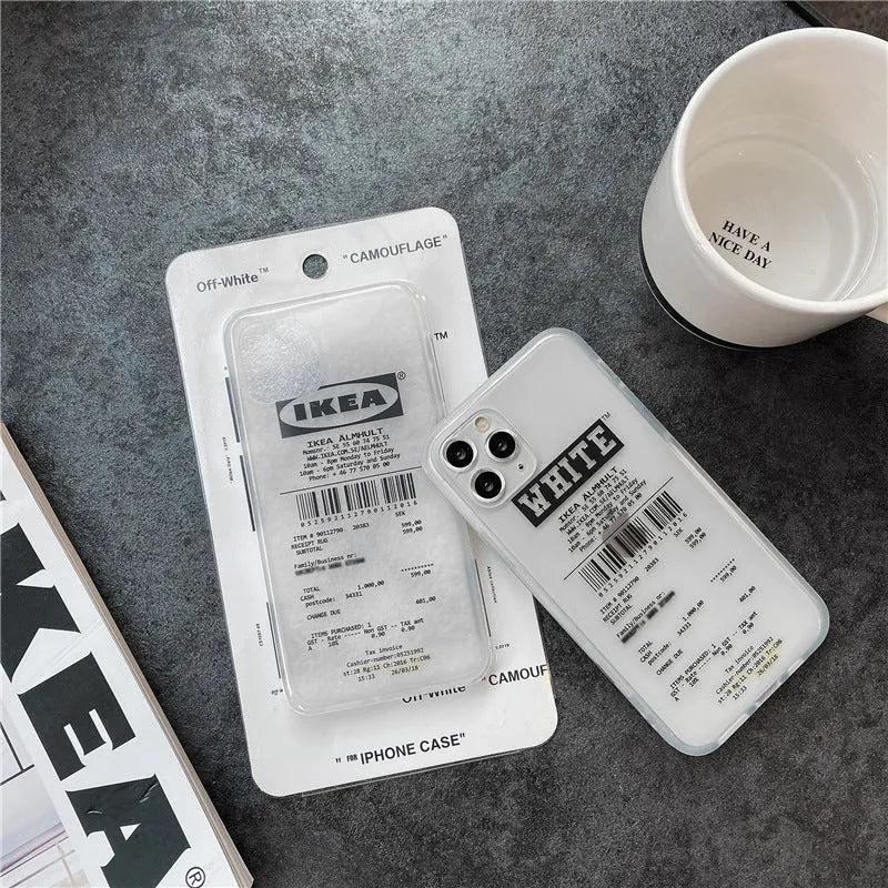 Letter frosted TPU phone case for iPhone with shock absorbing protection and unique letter design
