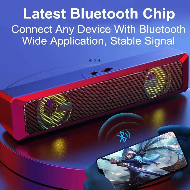Wired sound blaster Bluetooth speaker with USB power, 5W output, and manual impeller volume control