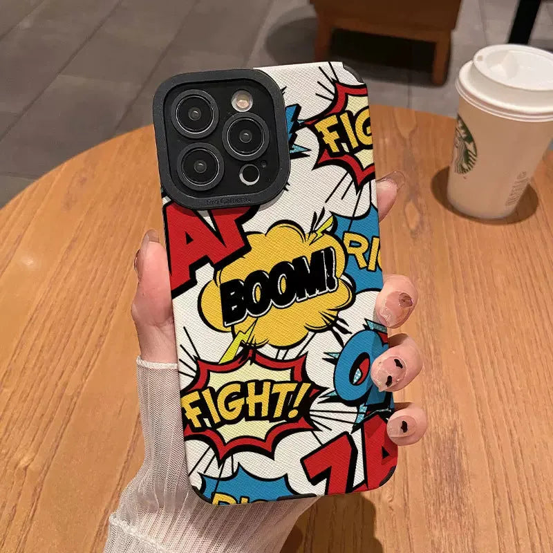 White leather pattern silicone all-inclusive phone case for Apple iPhone with anti-fingerprint surface