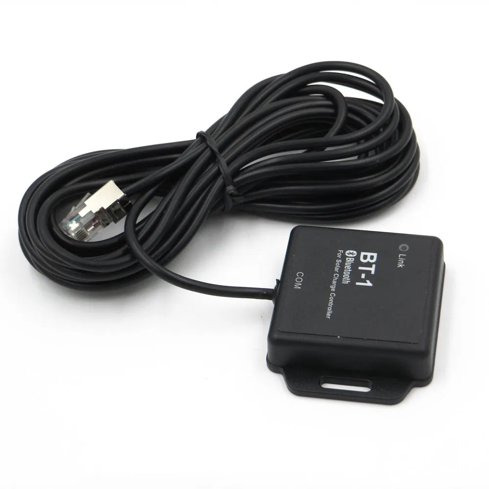 BT-1 solar panel charge controller for 12V and 24V battery systems with Bluetooth module