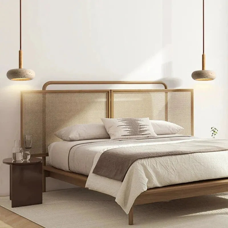 Huangdongshi three-head small droplight in retro Nordic style with K15cm shades for bedroom or dining room