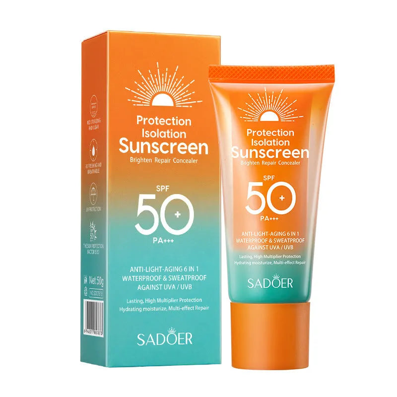 50g double tube sunscreen with makeup primer properties for general skin types