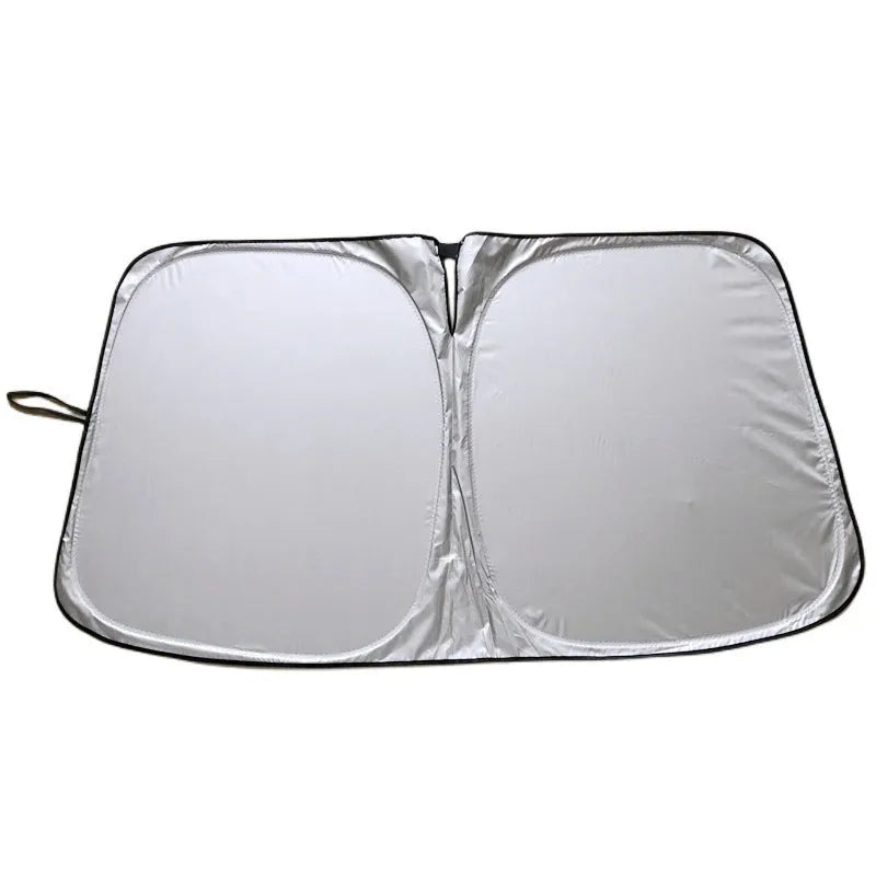 Titanium silver aluminium foil car sunshade for windscreen heat protection