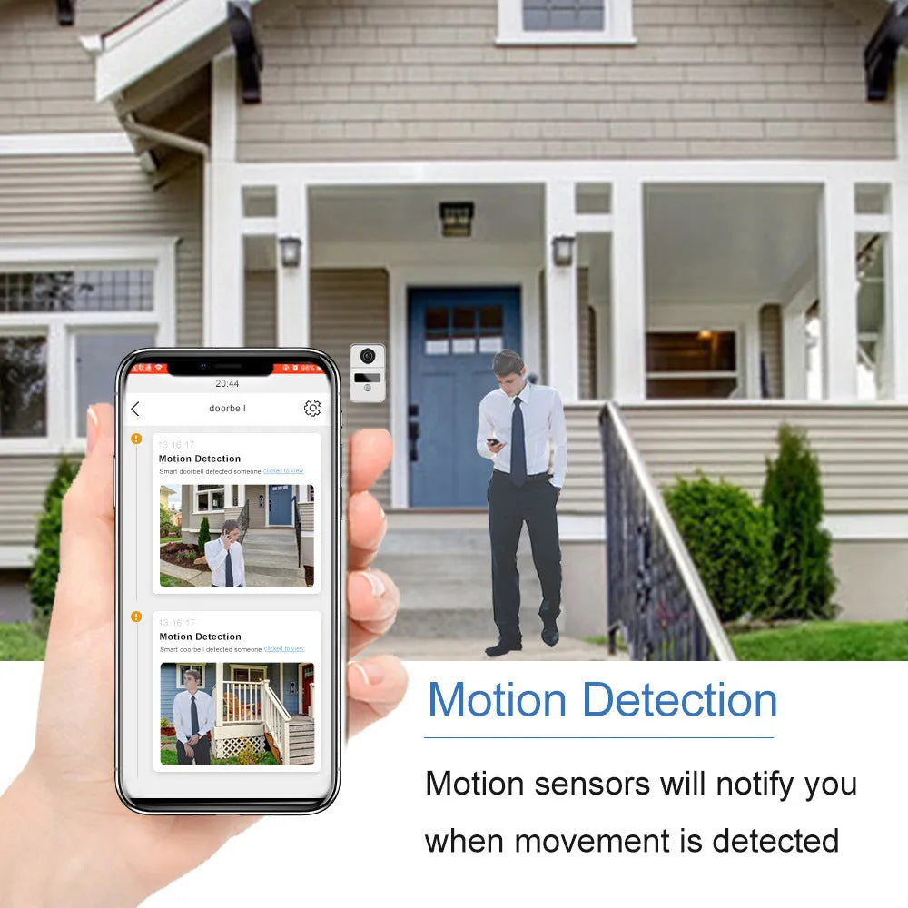 1080P HD video intercom doorbell system with 10-inch display and colour camera