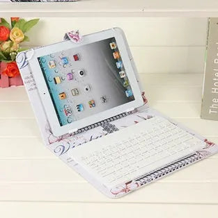 Wireless Bluetooth keyboard integrated into a protective case for mobile phones and tablets.