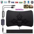 Black irregular flame pattern indoor HDTV antenna for digital terrestrial television