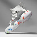 Men's camouflage mesh sneakers with vulcanised rubber sole for casual running and tennis