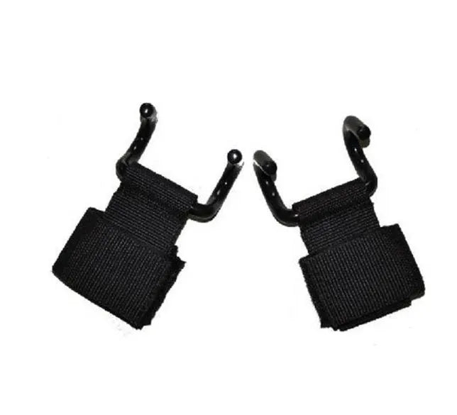 Rotatable power double hook pull-up belt with 1cm metal hooks and thickened webbing for strength training