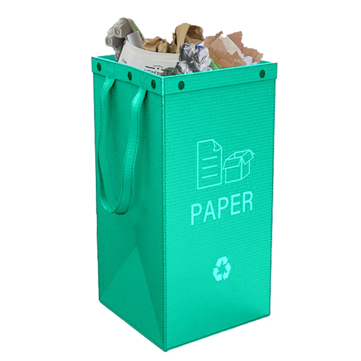 Blue 40-litre PP plastic waste classification bin with clean bag style, dimensions 30cm by 50cm by 30cm