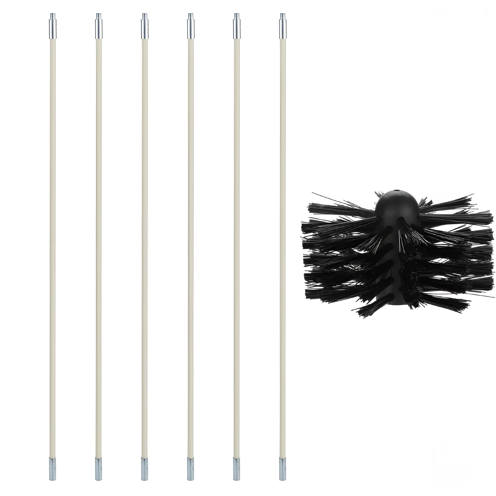 600mm flexible nylon chimney brush for cleaning dryer pipes and range hood ducts