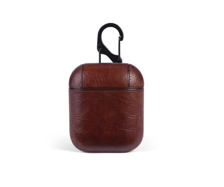 Genuine leather protective case for Apple Airpods charging case in four colour options