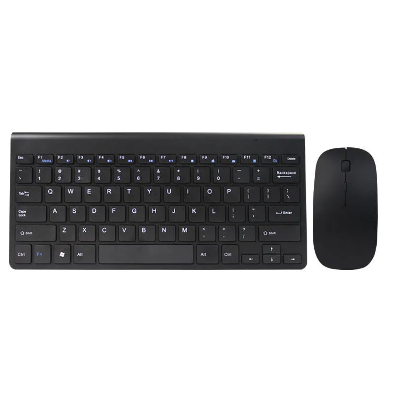 2.4G wireless keyboard and mouse set mute with USB receiver, black colour