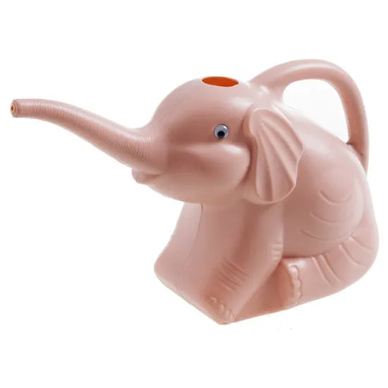 Elephant-shaped watering can for children with long nozzle in pink blue or green colours